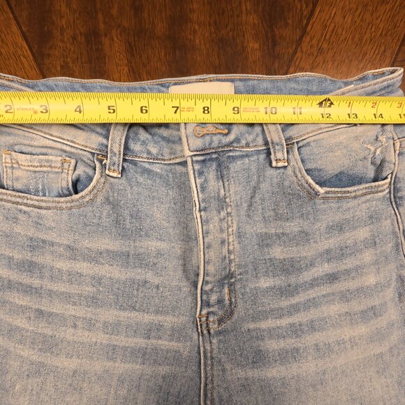 WOMENS VERVET LOS ANGELES DENIM LIGHT MEDIUM WASH JEANS WITH RAW HEM - Picture 3 of 7